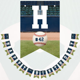 Baseball Fält Team Number Sports Grattis på födels Vimplar