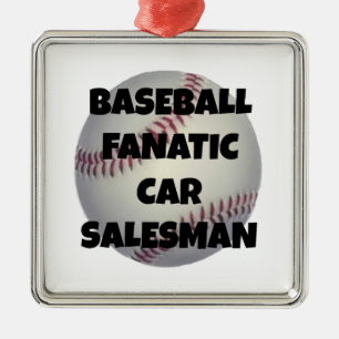 Baseball Fanatic Car Salesman Julgransprydnad Metall