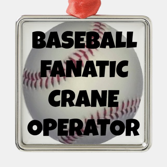 Baseball Fanatic Crane operator Julgransprydnad Metall (Framsidan)