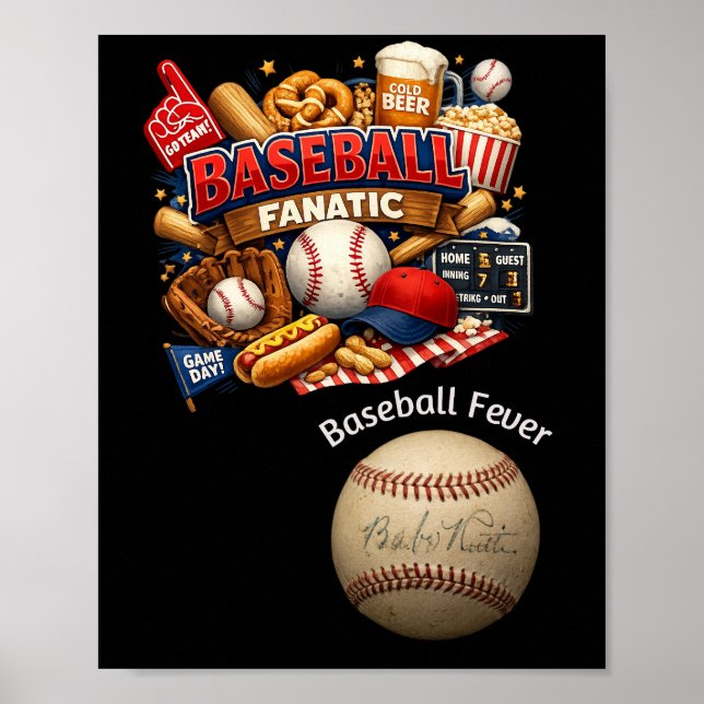 Baseball fanatic poster (Framsidan)