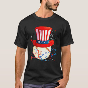 Baseball farbror Sam 4:e juli boys American Flagga T Shirt