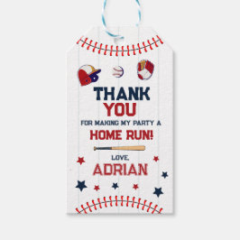 Baseball-favoriten tack för din födelsedag presentetikett