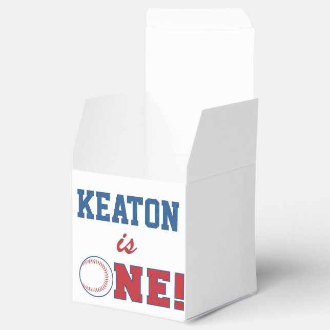 Baseball First Birthday-favoritbox Presentaskar (Öppnad)