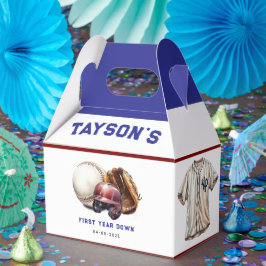 Baseball First Year Down 1st Birthday Presentaskar