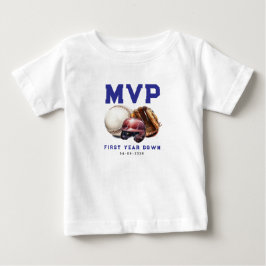 Baseball First Year Down 1st Birthday T Shirt