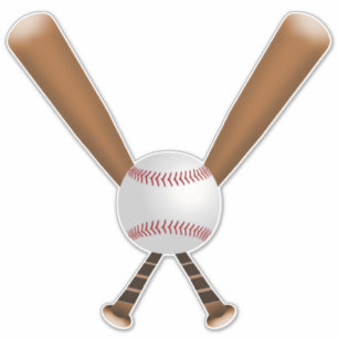 Baseball Fladdermus & Boll Klistermärken