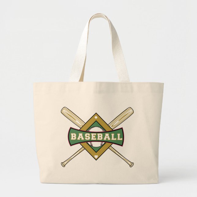 Baseball Fladdermus, Diamond och Boll Tote bags Jumbo Tygkasse (Framsidan)