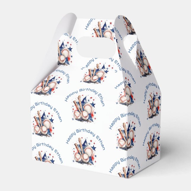 Baseball Fladdermus Grattis på födelsedagen Namn M Presentaskar (Framsidan Sidan)