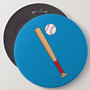 Baseball Fladdermus med Boll Knapp