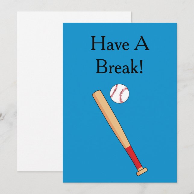 Baseball Fladdermus med Boll personalize Julkort (Fram/baksida)