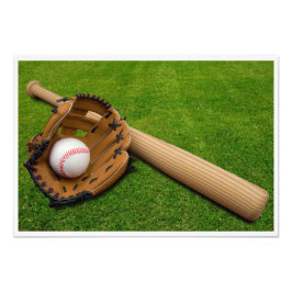 Baseball Fladdermus med kärleken och Baseball Fototryck
