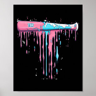 Baseball Fladdermus med Sprinkles-dropp för basket Poster
