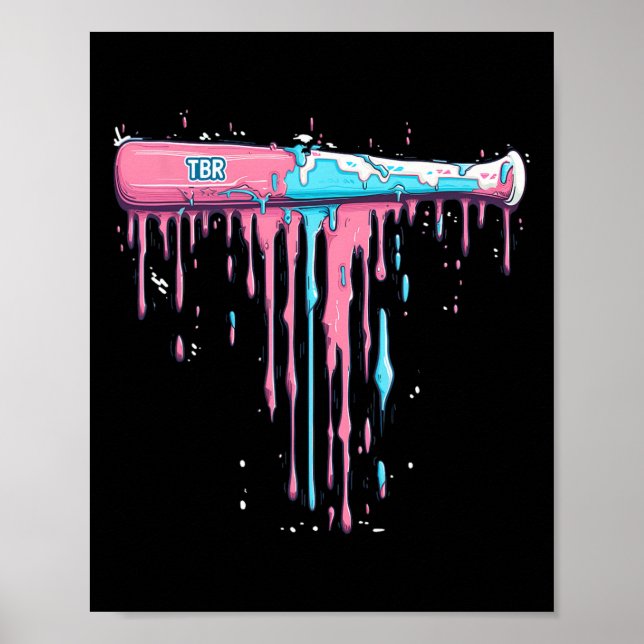 Baseball Fladdermus med Sprinkles-dropp för basket Poster (Framsidan)