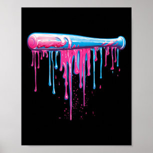 Baseball Fladdermus med Sprinkles-droppar, För man Poster