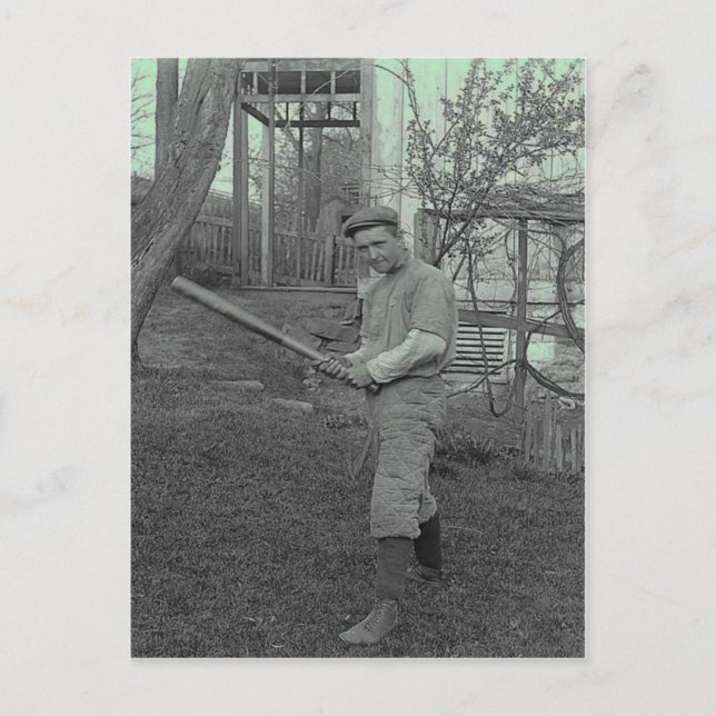 \Baseball Fladdermus Photography Vintage Fars dag Vykort (Framsida)