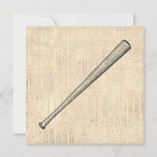 Baseball Fladdermus Sports Art Design Inbjudningar
