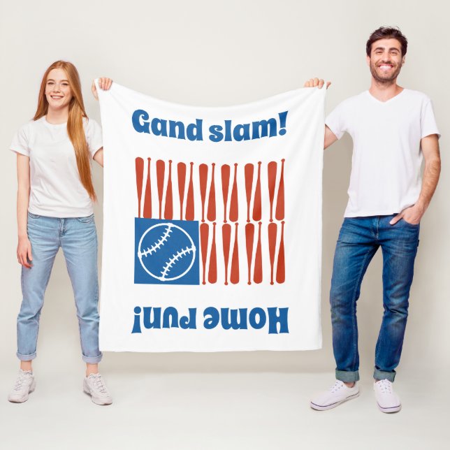 Baseball Flagga Fleecefilt (På plats)