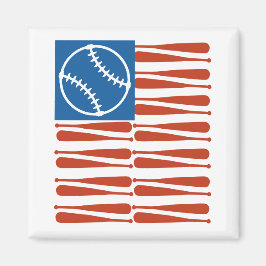 Baseball Flagga Magnet