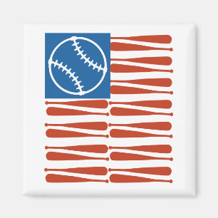 Baseball Flagga Magnet
