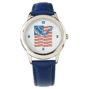 Baseball-flagga med nummer armbandsur