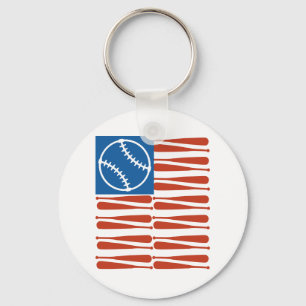 Baseball Flagga Nyckelring