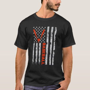 Baseball Flagga Sports Älskare Sport Manar Women K T Shirt