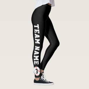 Baseball Fläkt Anpassningsbar Team Namn och spela Leggings