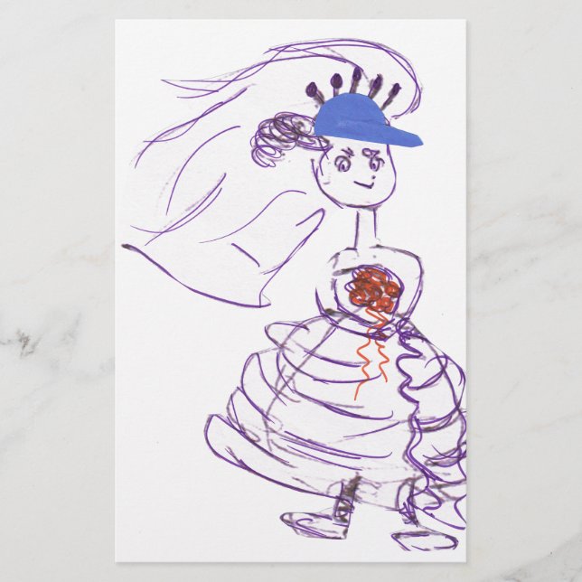 Baseball Fläkt Bride Brevpapper (Framsida)