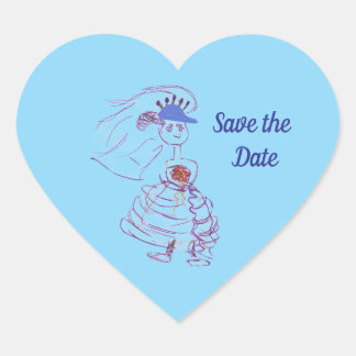 Baseball Fläkt Bride Hjärtformat Klistermärke