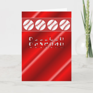 Baseball Fläkt Card Red and White Kort