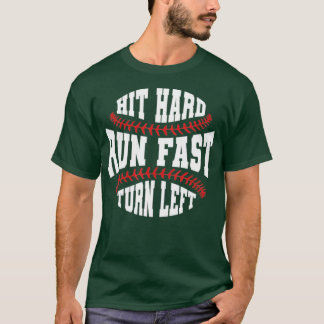 Baseball Fläkt Funny Basbarer Slå Springa Fast T Shirt