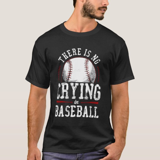 Baseball Fläkt Gråter inte i Baseball T Shirt (Framsida)
