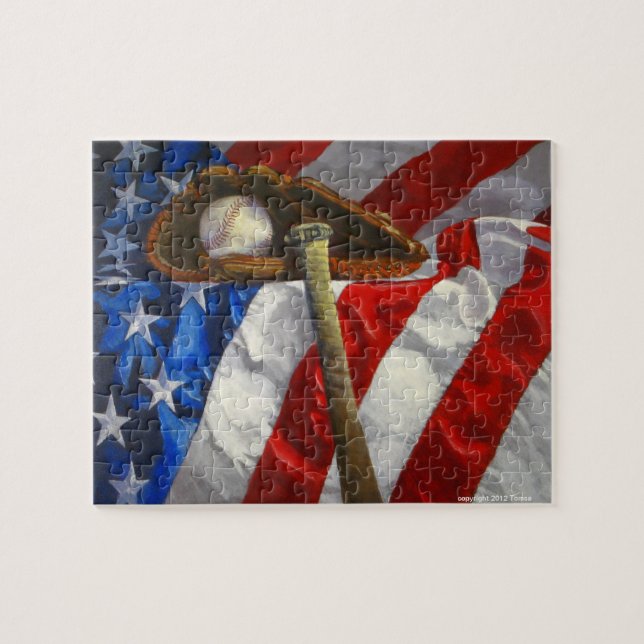 Baseball Fläkt, Jigszle Puzzle Pussel (Horisontell)