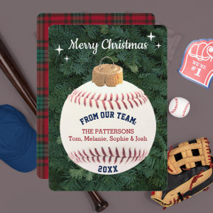 Baseball Fläkt Ornament Anpassningsbar Fotoportet Tack Kort