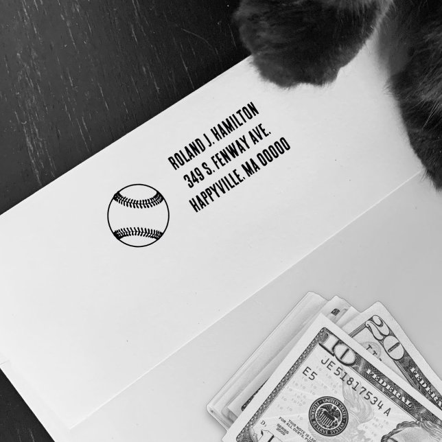 Baseball Fläkt Returadress Rubber Frimärke Stämpel (Skapare uppladdad)
