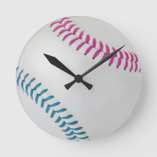 Baseball Fläkt-tastic_Färg Snöre_fu_tl Rund Klocka