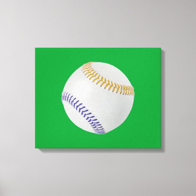 Baseball Fläkt-tastic_Färg Snöre_go_bl Canvastryck (Framsida)