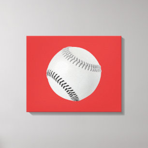 Baseball Fläkt-tastic_Färg Snöre_gy_bk Canvastryck