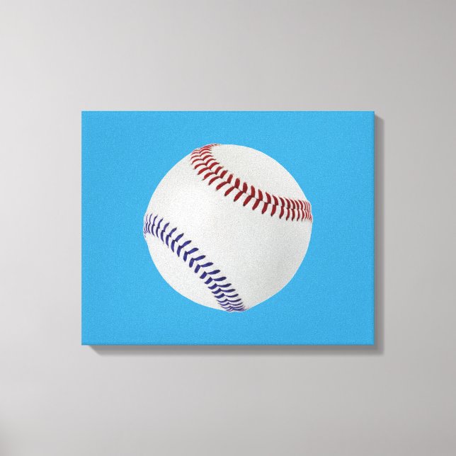 Baseball Fläkt-tastic_Färg Snöre_nb_r Canvastryck (Framsida)