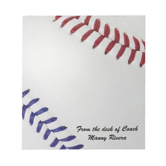 Baseball Fläkt-tastic_Färg Snöre_nb_r_personlig_ Anteckningsblock (Framsida)