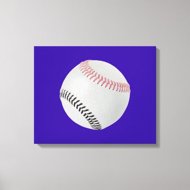 Baseball Fläkt-tastic_Färg Snöre_pk_bk Canvastryck (Framsida)