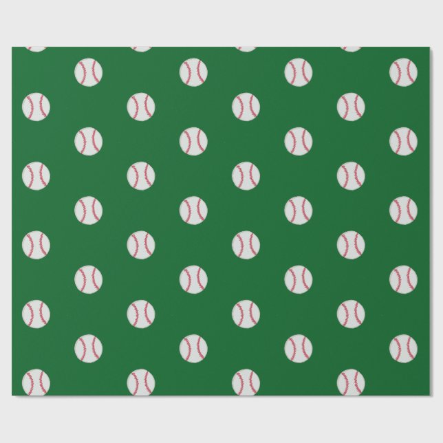 Baseball Fläkt Wrapping Papper Presentpapper (Platt)