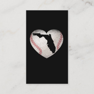 Baseball Florida Heart Sports Älskare Visitkort