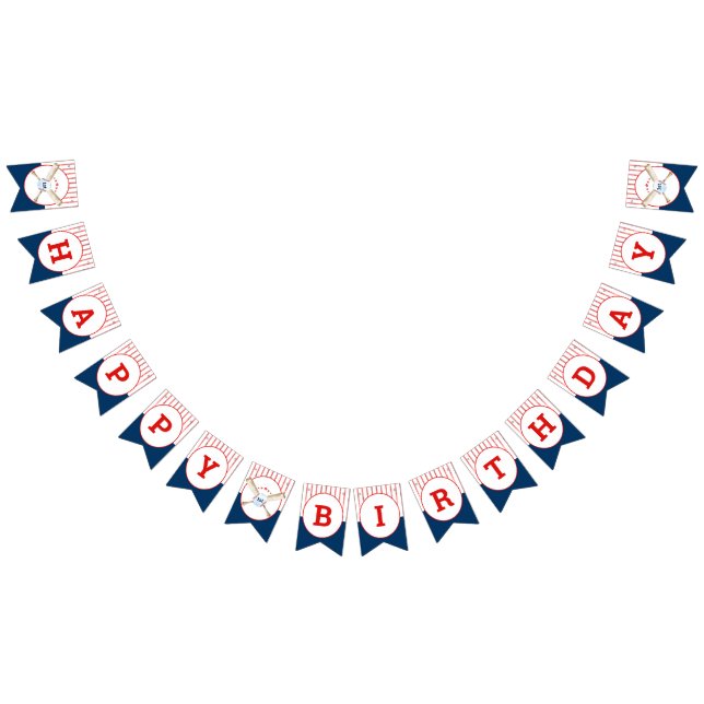 Baseball Födelsedagsfest Bunting Flaggor (Alla)