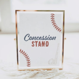 Baseball Födelsedagsfest Concession stand Poster