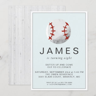 Baseball Födelsedagsfest inbjudan
