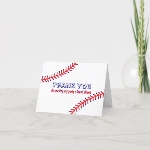 Baseball-Födelsedagsfesten - Tack kort