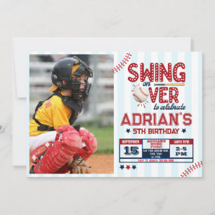 Baseball födelsedagspojke Foto Inbjudningar