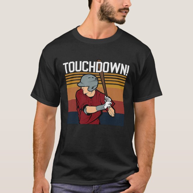 Baseball Football Touchdown  Sports Humor Home Run T Shirt (Framsida)