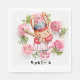 Baseball för alla hjärtans dag pappersservett